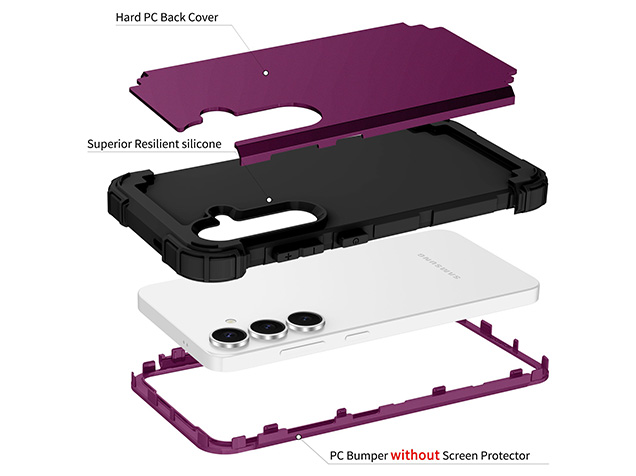 Defender Case for the Samsung Galaxy S25 FE - Plum