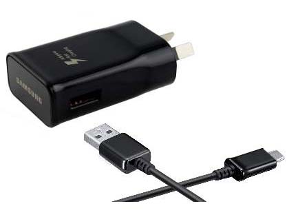 Genuine Samsung Adaptive Fast Charger with Micro-USB to USB-A cable - Black