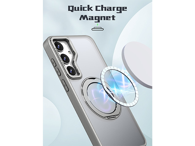 Magnetic Ring / Stand Case for Samsung S25 FE - Silver