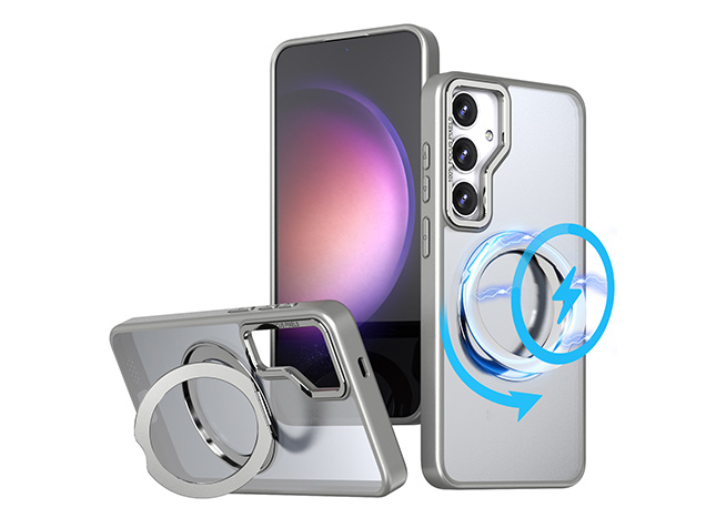 Magnetic Ring / Stand Case for Samsung S25 FE - Silver