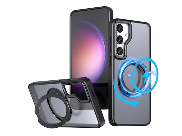 Magnetic Ring / Stand Case for Samsung S25 FE - Black