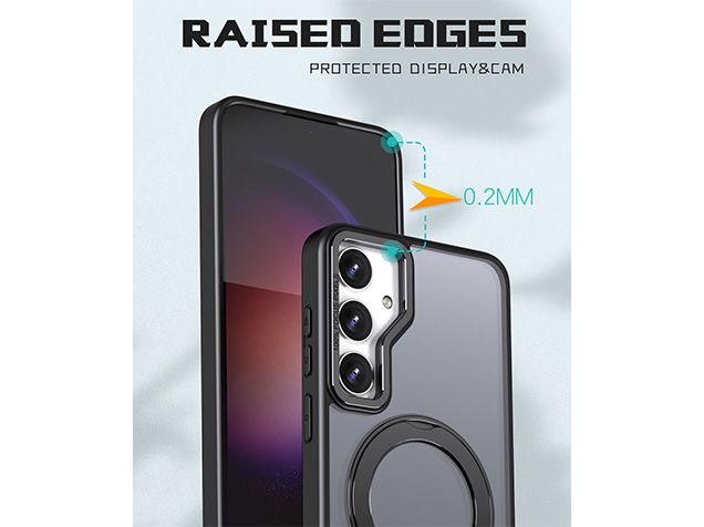 Magnetic Ring / Stand Case for Samsung A17 - Black