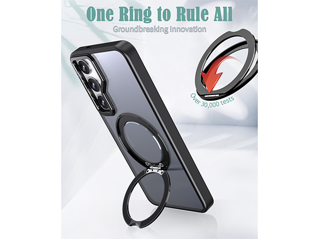 Magnetic Ring / Stand Case for Samsung A16 - Black