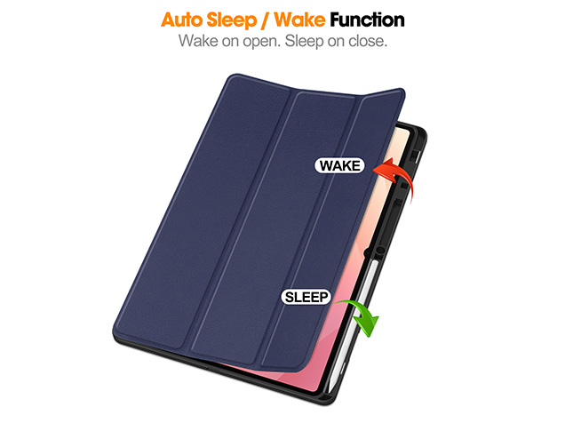 Slim Synthetic Leather Flip Case with Stand for Samsung Galaxy Tab S11 Ultra - Navy