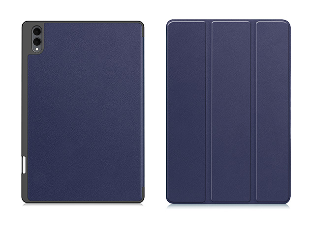 Slim Synthetic Leather Flip Case with Stand for Samsung Galaxy Tab S11 Ultra - Navy