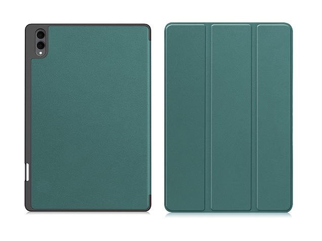 Slim Synthetic Leather Flip Case with Stand for Samsung Galaxy Tab S11 Ultra - Teal