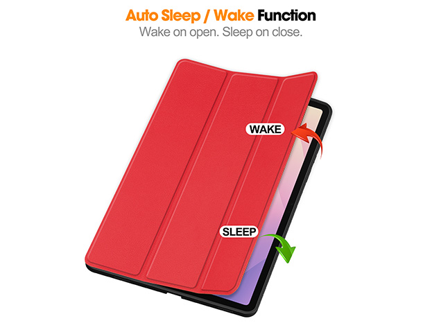 Slim Synthetic Leather Flip Case with Stand for Samsung Galaxy Tab S11 - Red