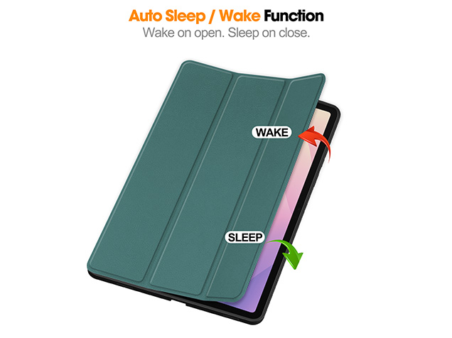 Slim Synthetic Leather Flip Case with Stand for Samsung Galaxy Tab S11 - Teal