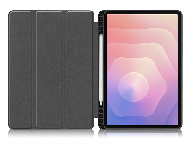 Slim Synthetic Leather Flip Case with Stand for Samsung Galaxy Tab S11 - Teal