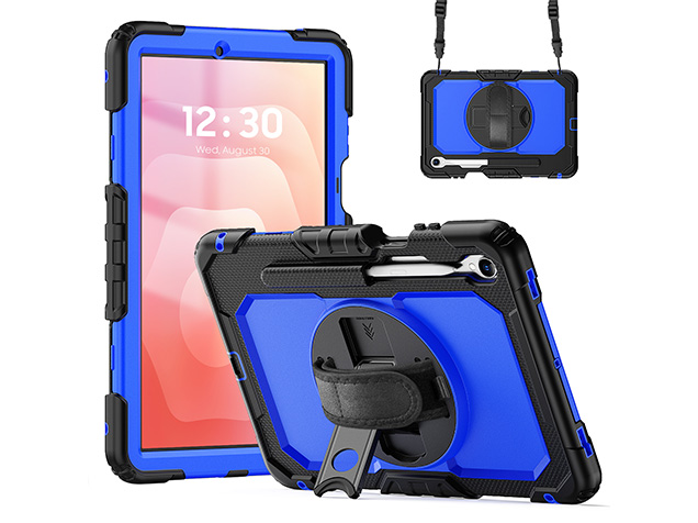 Rugged Impact Case with Strap for Samsung Galaxy Tab S11 - Blue