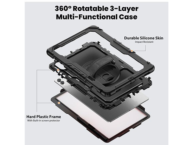 Rugged Impact Case for Samsung Galaxy Tab S11 Ultra - Black