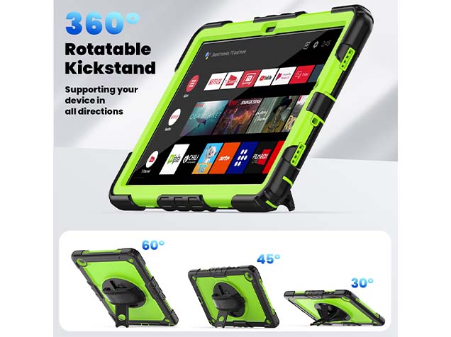 Rugged Impact Case with Strap for Samsung Galaxy Tab A11+ - Green