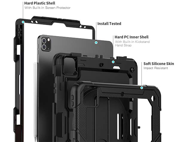 Rugged Impact Case for iPad Pro 13 (2025) - Classic Black