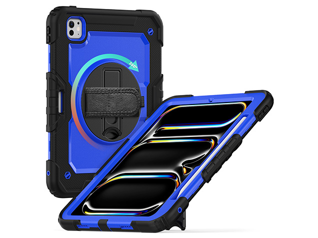 Rugged Impact Case with Strap for iPad Pro 11 (2025) - Blue