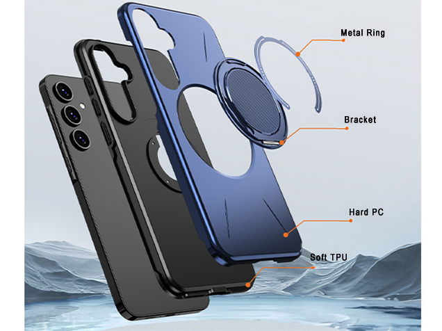 Impact Case with Ring for Samsung Galaxy A16 - Blue