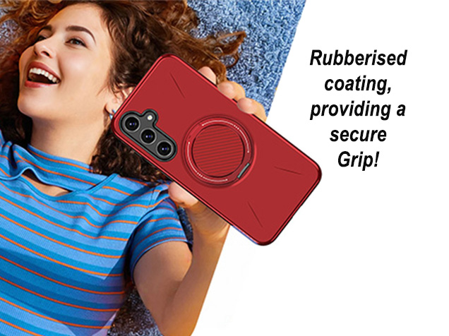 Impact Case with Ring for Samsung Galaxy A16 - Red