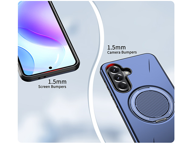 Impact Case with Ring for Samsung Galaxy A17 - Blue