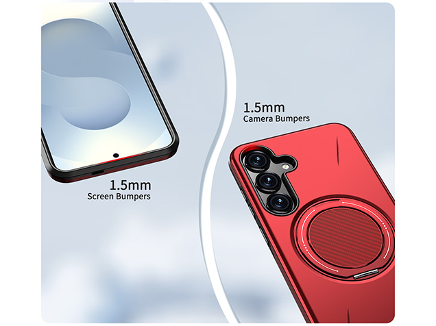 Impact Case with Ring for Samsung Galaxy S24 - Red