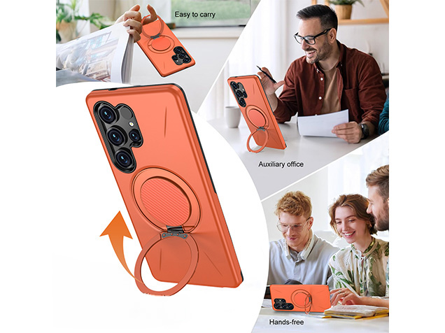 Impact Case with Ring for Samsung Galaxy S25 Ultra - Orange