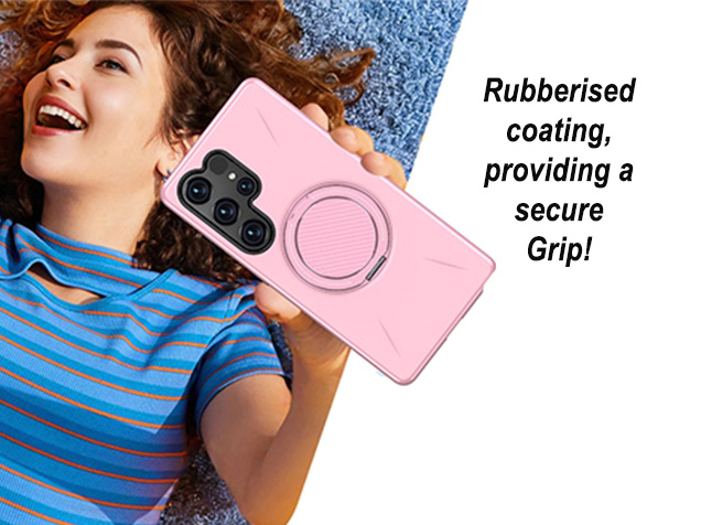 Impact Case with Ring for Samsung Galaxy S25 Ultra - Pink