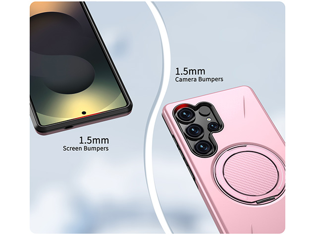 Impact Case with Ring for Samsung Galaxy S25 Ultra - Pink