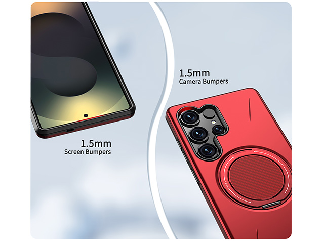 Impact Case with Ring for Samsung Galaxy S25 Ultra - Red