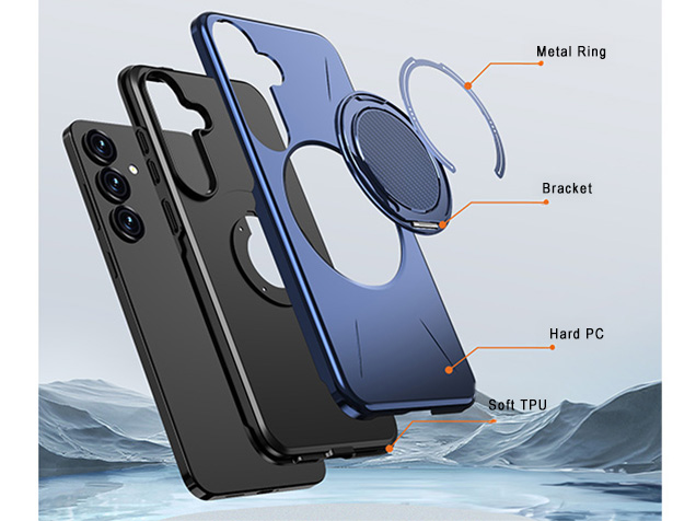 Impact Case with Ring for Samsung Galaxy S24+ - Blue