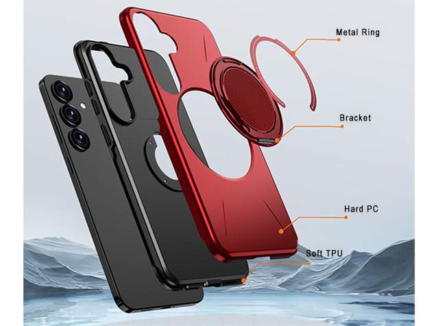 Impact Case with Ring for Samsung Galaxy S24+ - Red