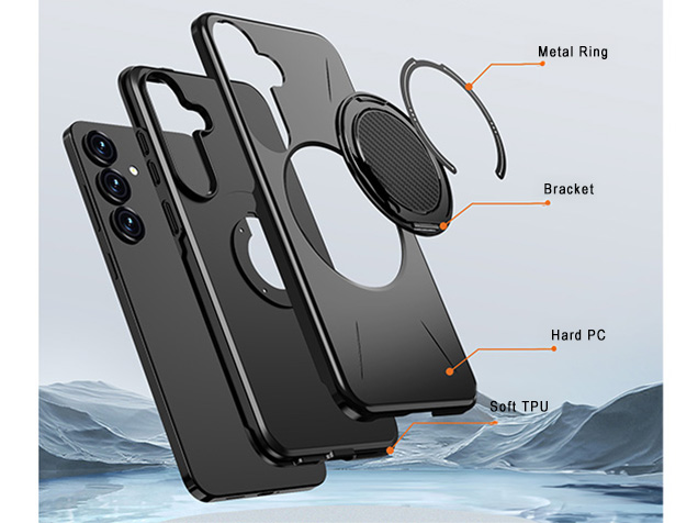 Impact Case with Ring for Samsung Galaxy S25+ - Black