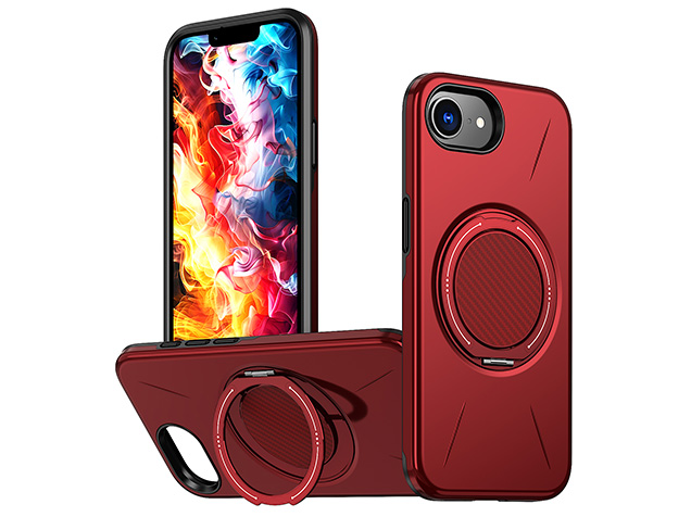 Impact Case with Ring for iPhone 16e - Red Impact Case