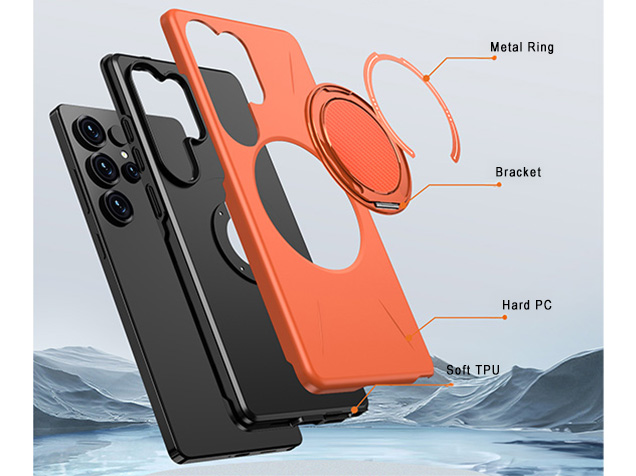 Impact Case with Ring for Samsung Galaxy S24 Ultra - Orange