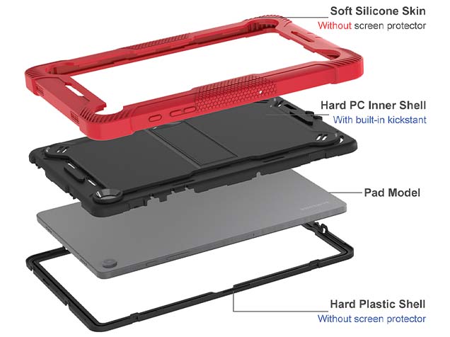 Impact Case for the Samsung Galaxy Tab A11+ - Red/Black