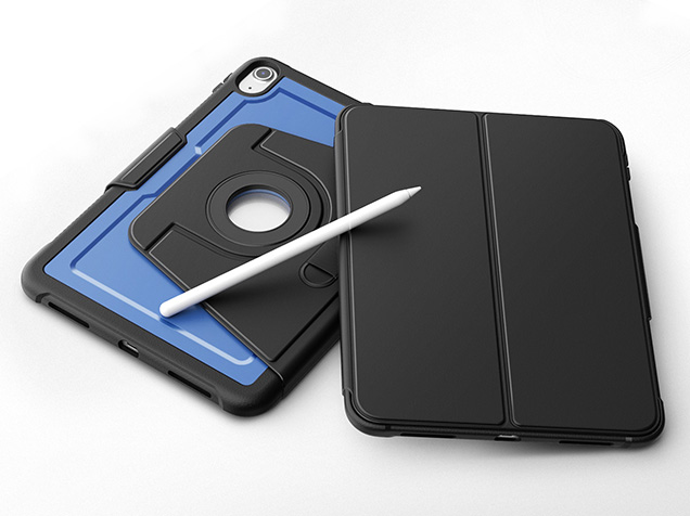 Stylish Robust Case for the iPad 10th & 11th Gen - Blue Leather Flip Case