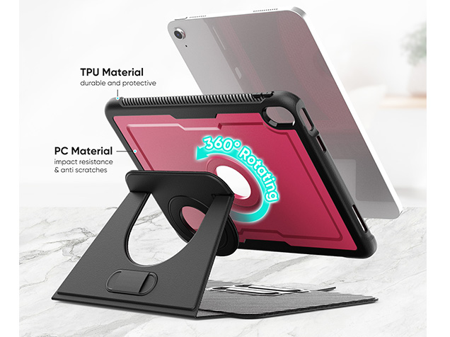 Stylish Robust Case for the iPad 10th & 11th Gen - Rose Red