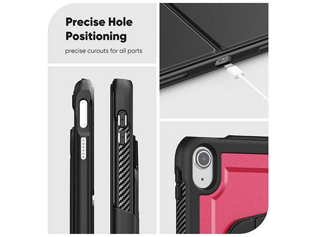 Stylish Robust Case for the iPad 10th & 11th Gen - Rose Red