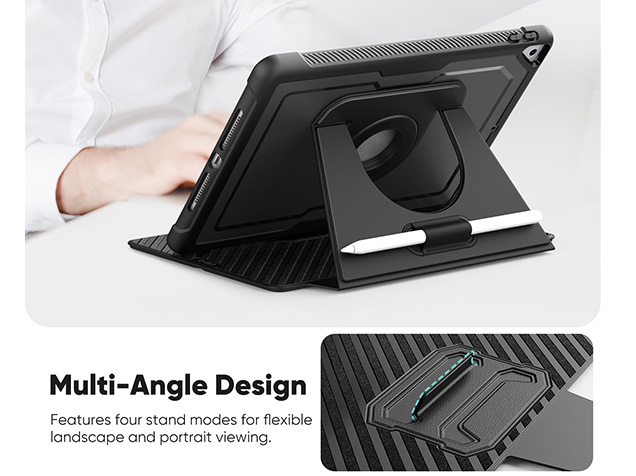 Stylish Robust Case for the iPad 10.2 (9th, 8th & 7th Gen) - Black