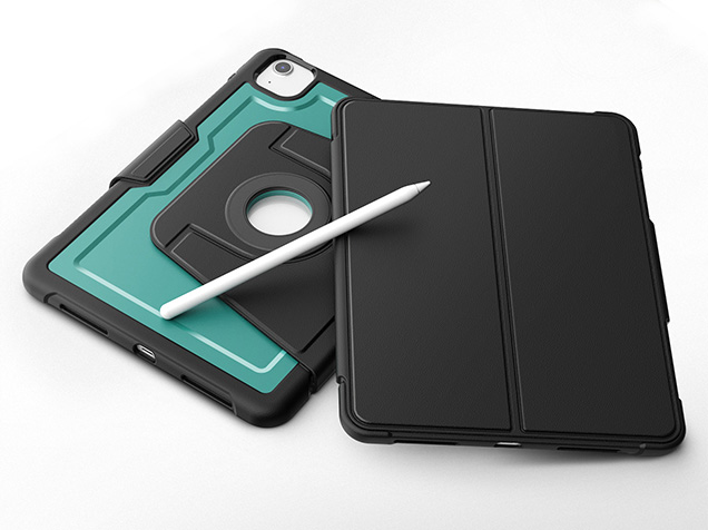 Stylish Robust Case for the iPad Air 11 (2025 / 2024) - Green Leather Flip Case