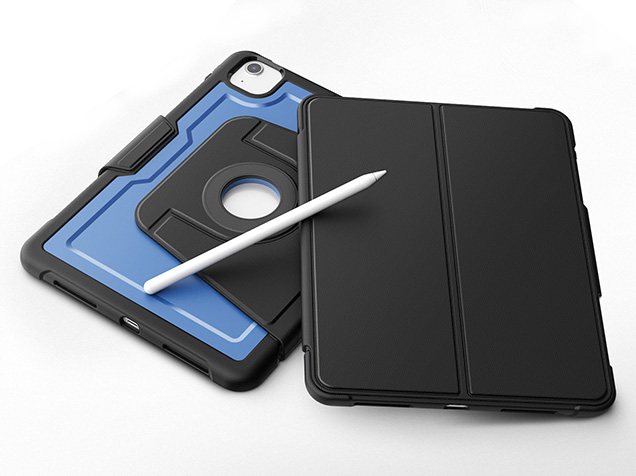 Stylish Robust Case for the iPad Air 4th & 5th Gen - Blue Leather Flip Case