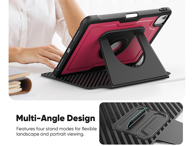 Stylish Robust Case for the iPad Air 4th & 5th Gen - Rose Red