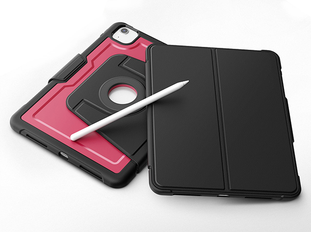 Stylish Robust Case for the iPad Pro 11 (4th, 3rd, 2nd, & 1st Gen) - Rose Red Leather Flip Case