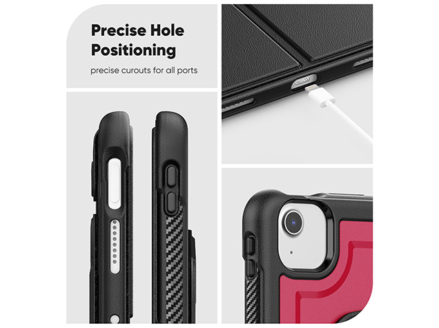 Stylish Robust Case for the iPad Pro 11 (4th, 3rd, 2nd, & 1st Gen) - Rose Red