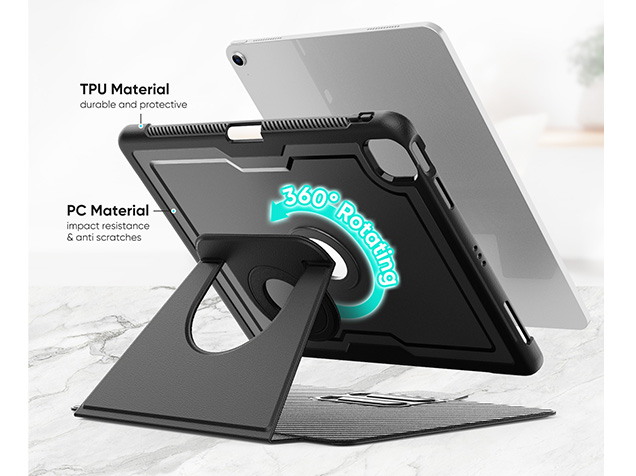 Stylish Robust Case for the iPad Pro 12.9 (6th, 5th, 4th & 3rd Gen) - Black