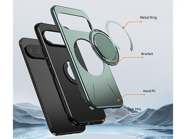 Impact Case with Ring for Google Pixel 9 Pro XL - Green