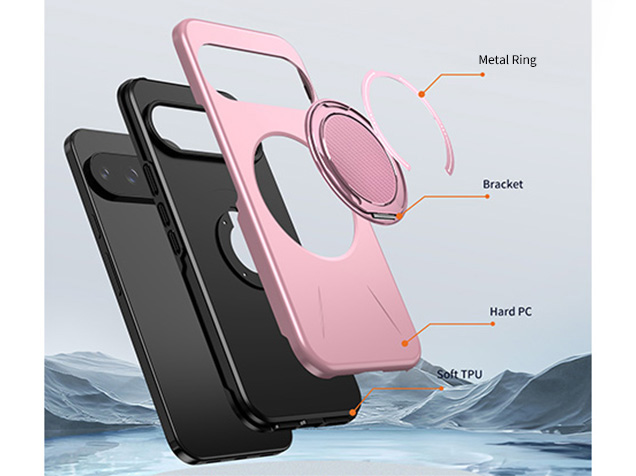 Impact Case with Ring for Google Pixel 9 Pro XL - Pink