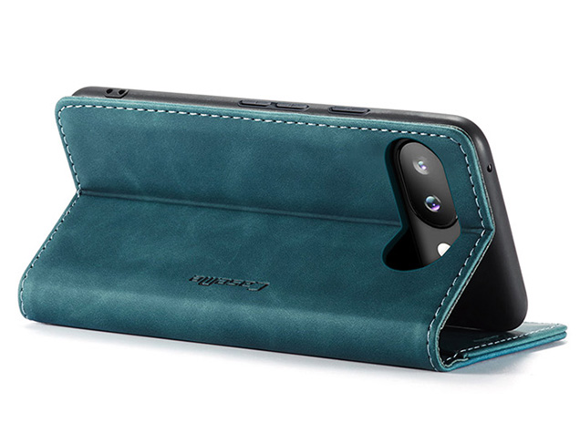 CaseMe Slim Synthetic Leather Wallet Case with Stand for Google Pixel 10a - Teal