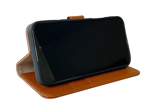 Premium Leather Wallet Case for Apple iPhone 17e - Caramel