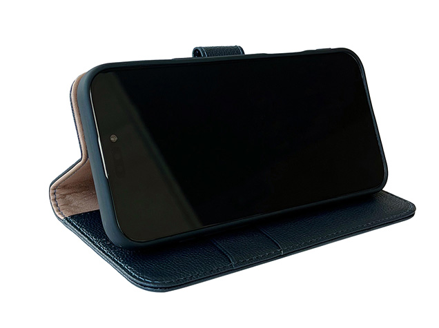 Premium Leather Wallet Case for Apple iPhone 17e - Midnight Blue