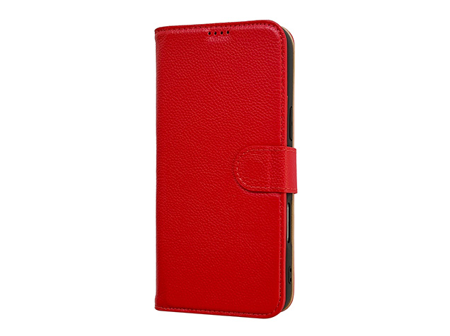 Premium Leather Wallet Case for Apple iPhone 17e - Red