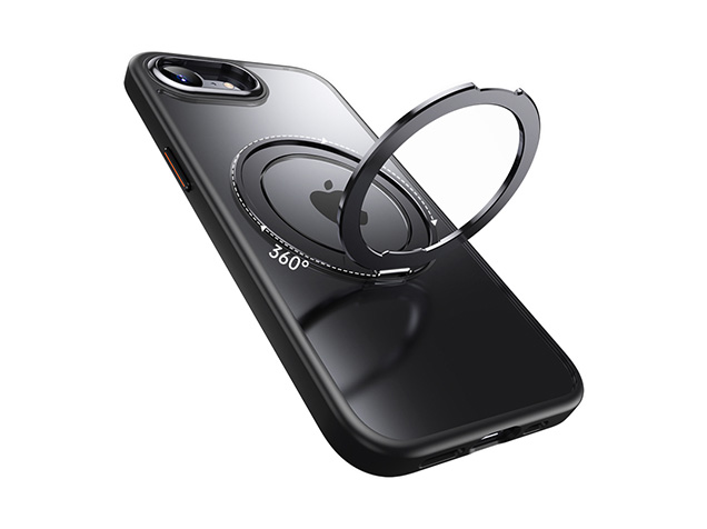 Magnetic Ring Stand Case for iPhone 17e - Frosted / Black