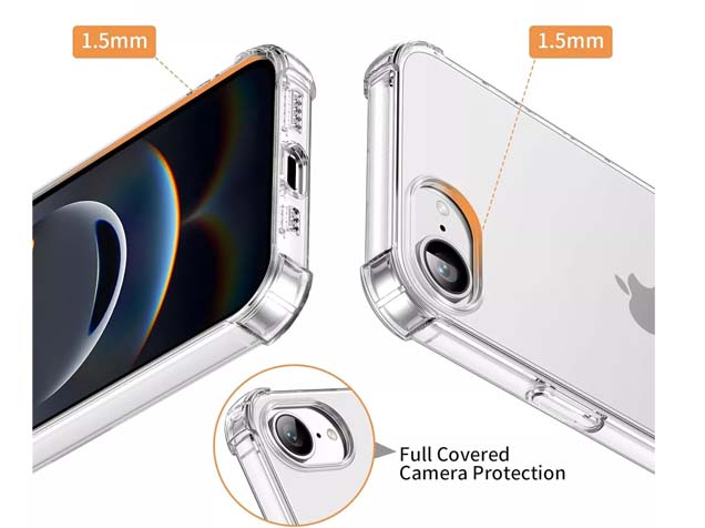 Gel Case with Bumper Edges for iPhone 17e - Clear